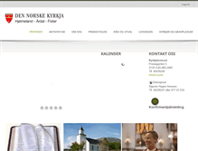 Tablet Screenshot of hjelmeland.kyrkja.no